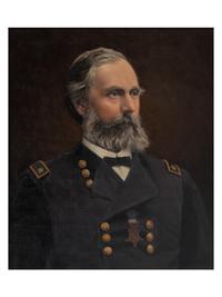 [CIVIL WAR]. Post-war oil portrait of General Orlando B. Willcox, Medal of Honor recipient.