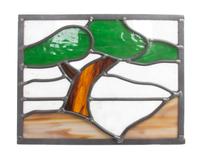 A Collection of Twelve Leaded Glass Windows Largest: 17 1/2 x 39 1/2 inches.