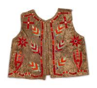Sioux Child's Quilled Hide Vest