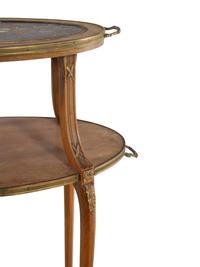A Louis XV Style Gilt Bronze Mounted Two-Tier Table