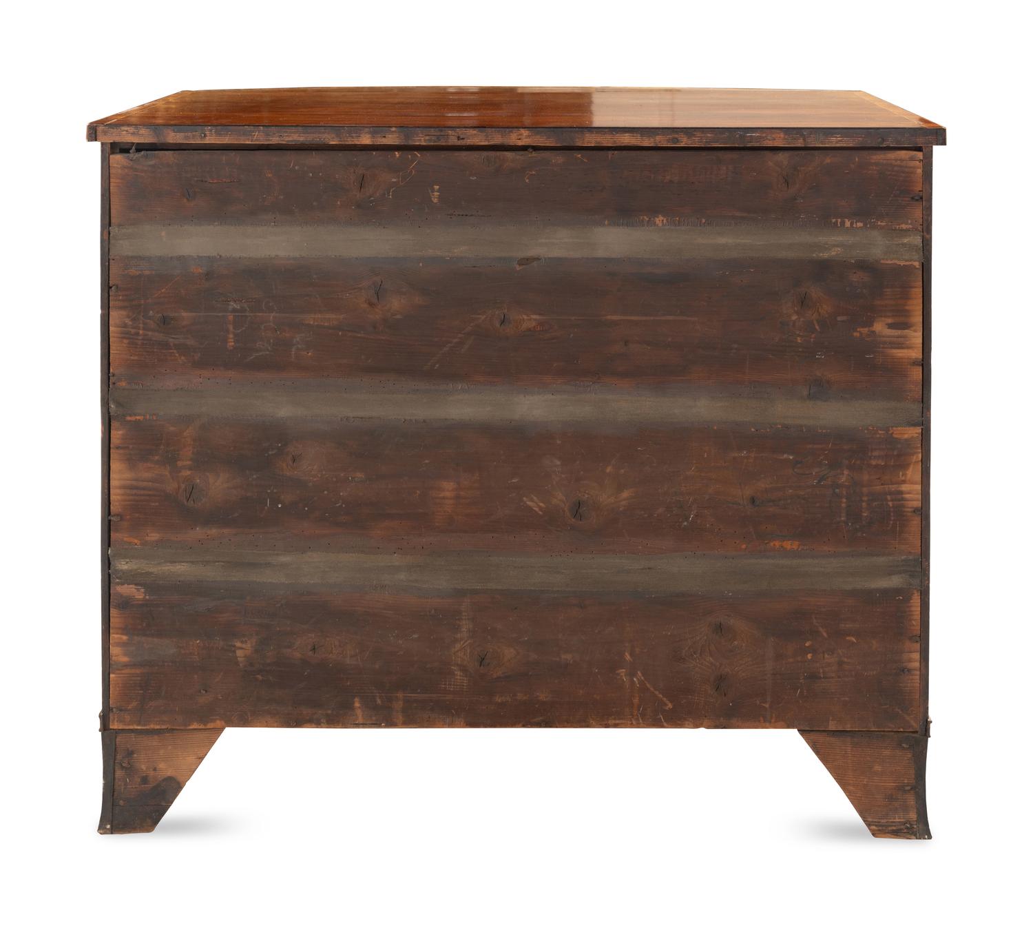 An Edwardian Satinwood-Banded Mahogany Chest of Drawers