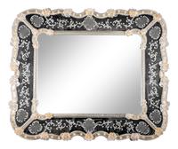 A Venetian Style Etched Glass Mirror