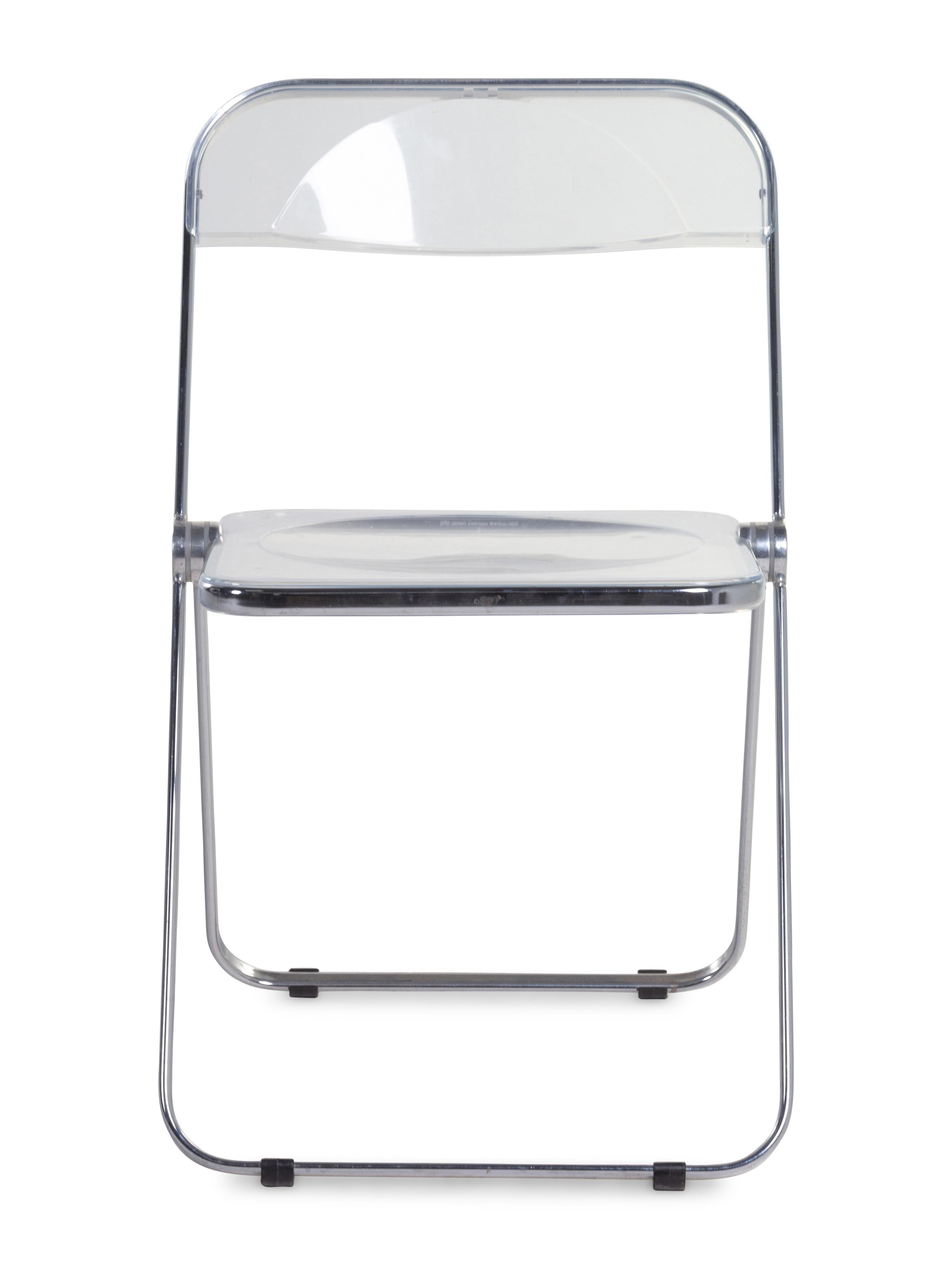 Set of Eight Pia Folding Chairs Anonima Castelli, Italy