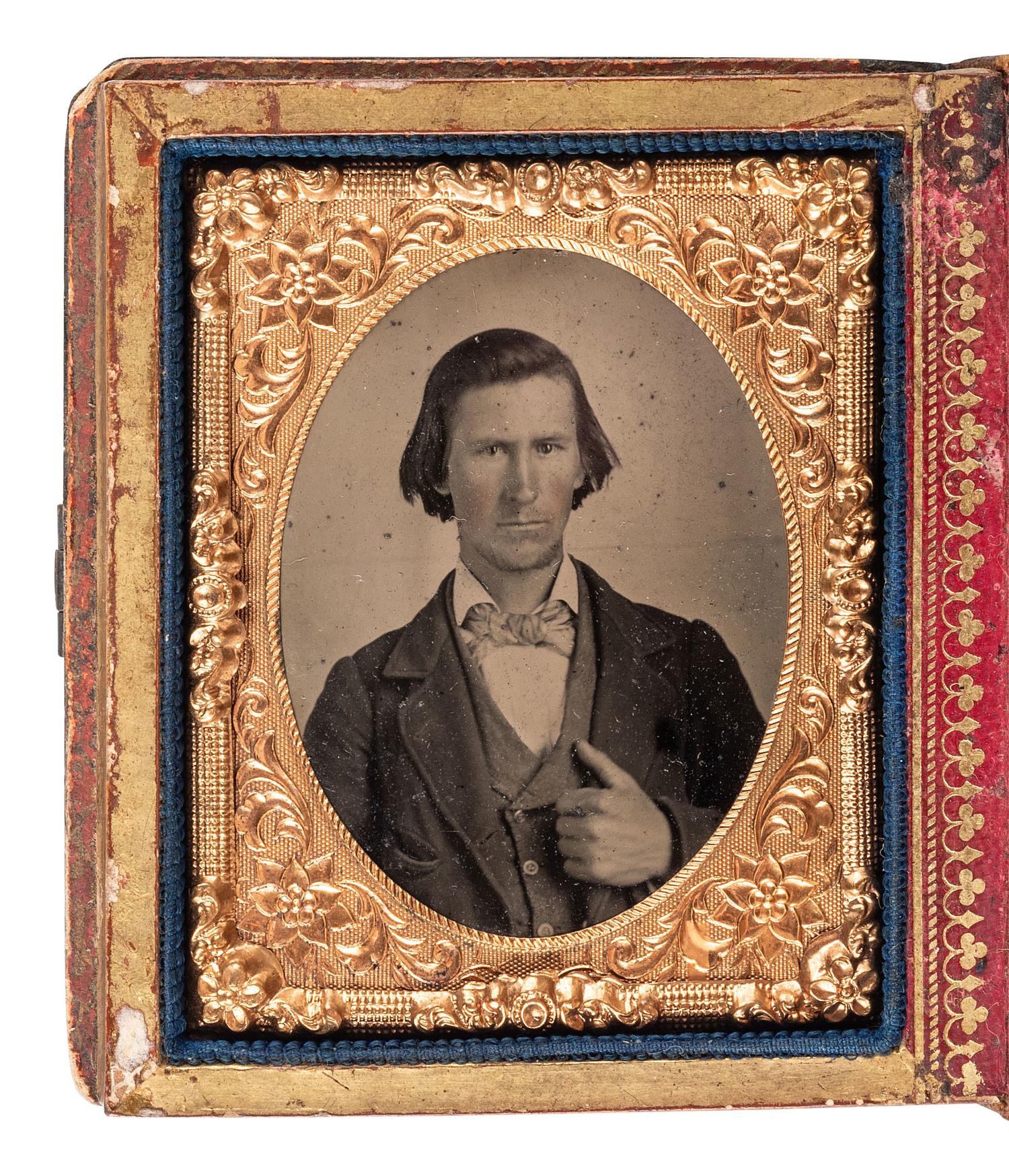 [EARLY PHOTOGRAPHY]. 7 cased images, incl. possible Civil War veteran Joseph H. Eakin, 32nd OVI.