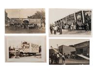 [EPHEMERA]. 78 RPPCs & photographs of parades, sideshows, and fairs.