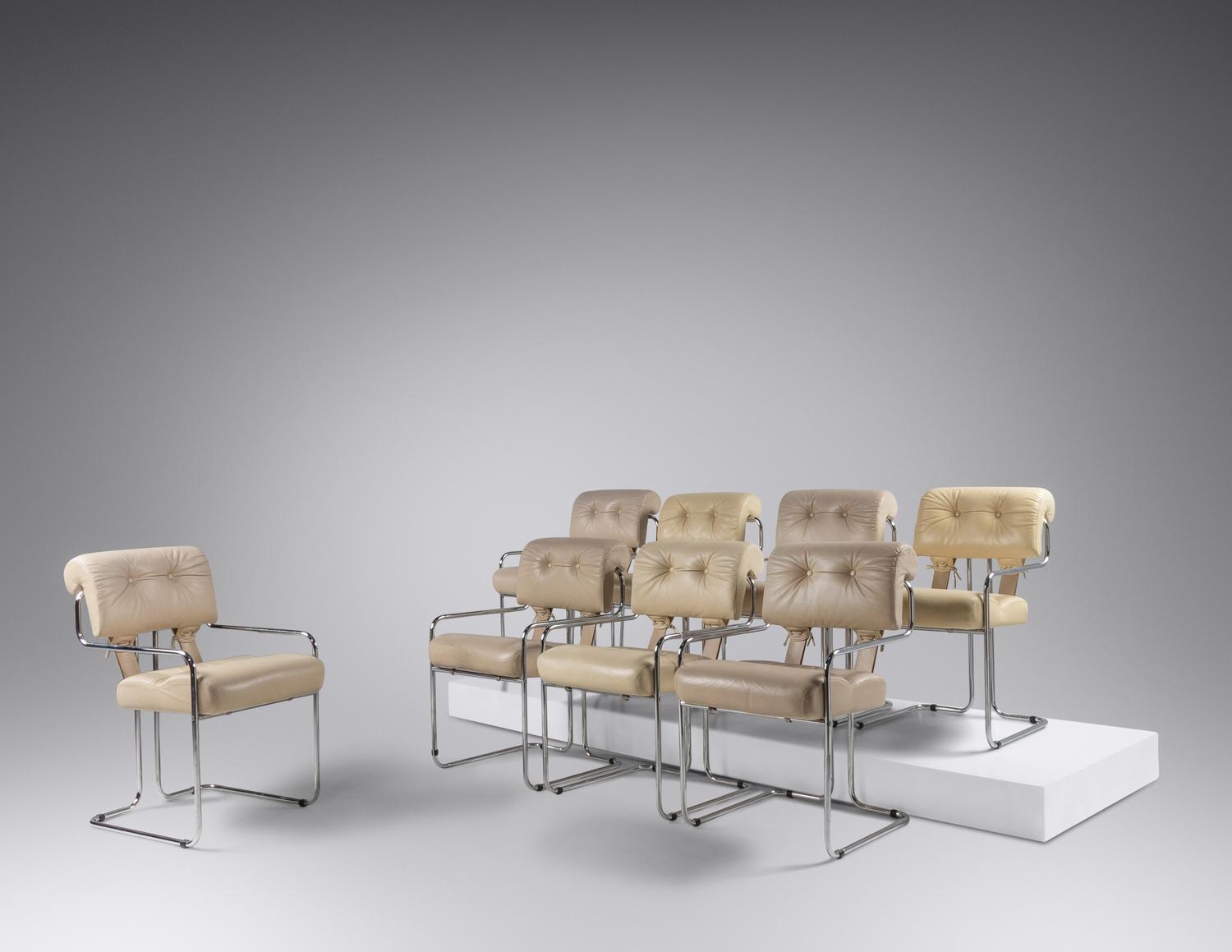 Set of Eight Tucroma Dining Chairs Mariani, Italy