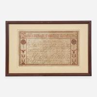 Attributed to Abraham Dirdorff (1734-1801) A Fraktur: Vorschrift, dated "1782"