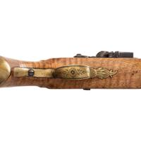 Brass Barreled Flintlock Trade Pistol Retailed by A.W. Spies with a Norfolk VA Capture Inscription