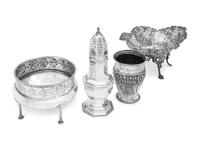 A Group of English Silver Table Articles