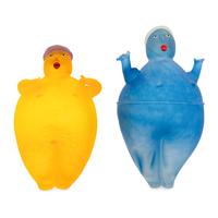 Two sculpted glass puppets