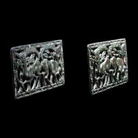 A Pair of Eurasian Bronze Plaques
