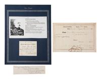 [CIVIL WAR]. Autographs from Civil War soldiers incl. Generals SHERMAN, MCCLELLAN, and BUTLER.