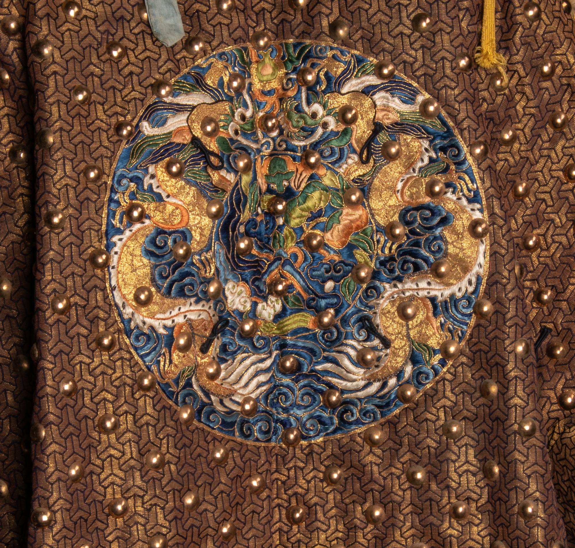 An Imperial Gilt Bronze and Iron Helmet and Partial Set of Armor