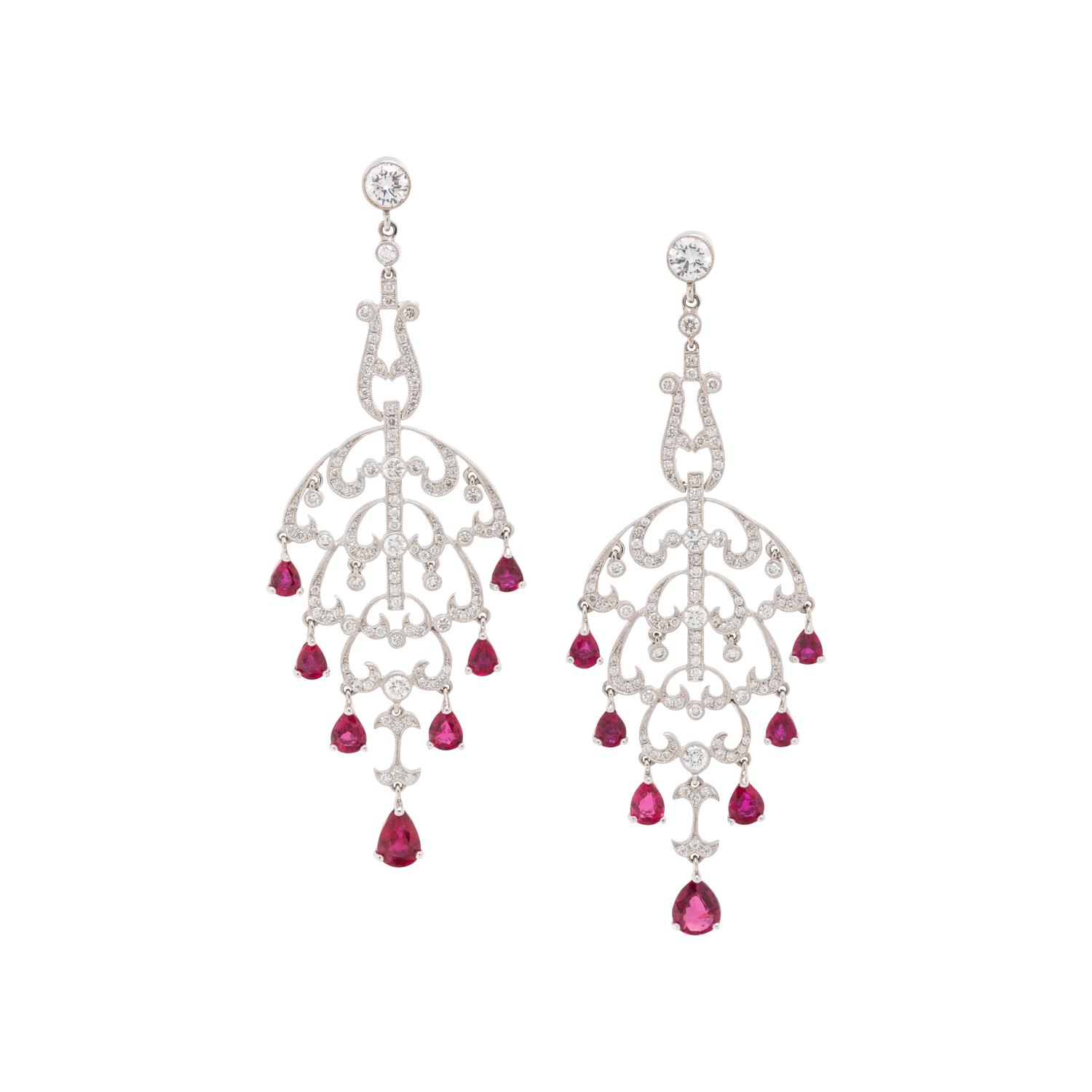 RUBY AND DIAMOND EARRINGS