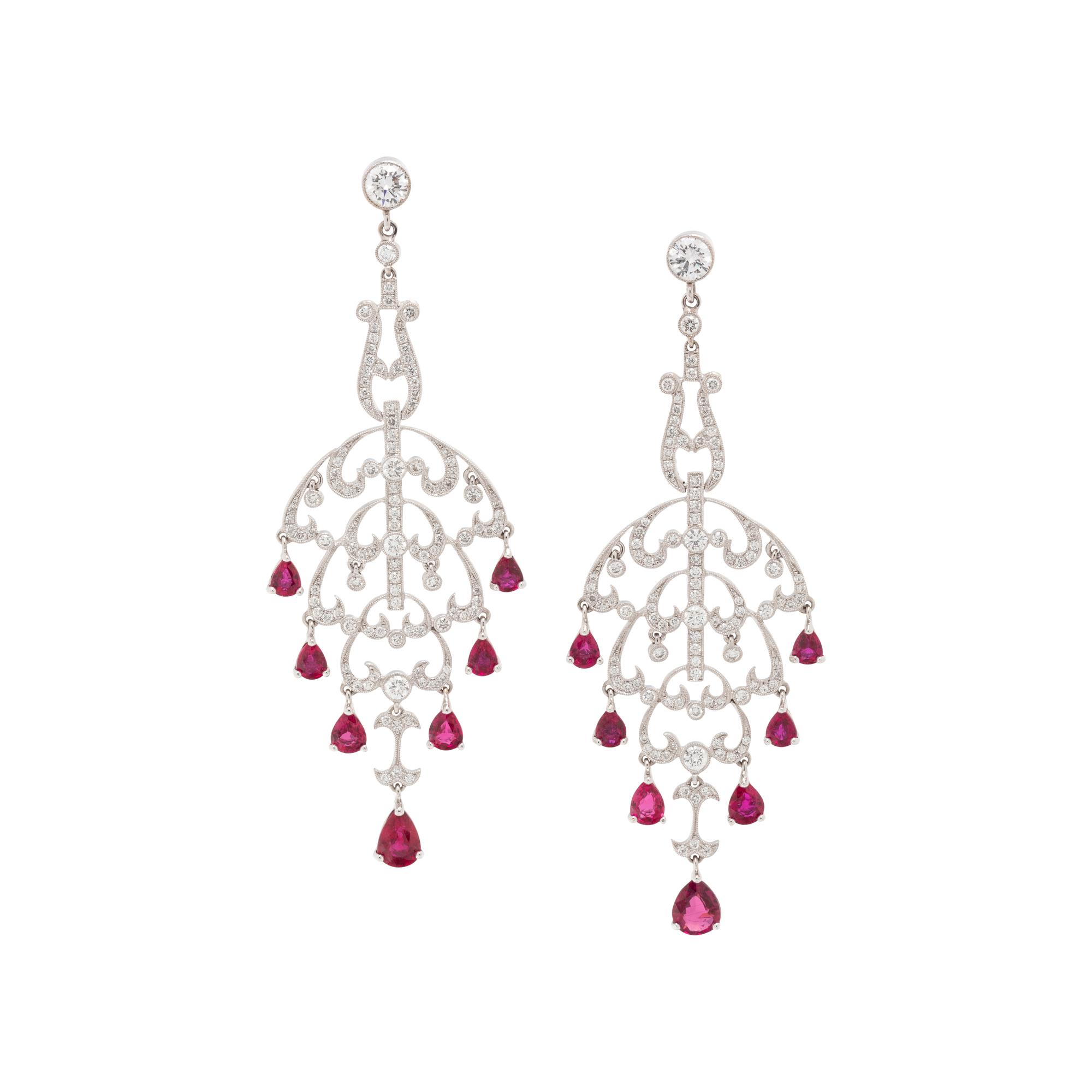 RUBY AND DIAMOND EARRINGS