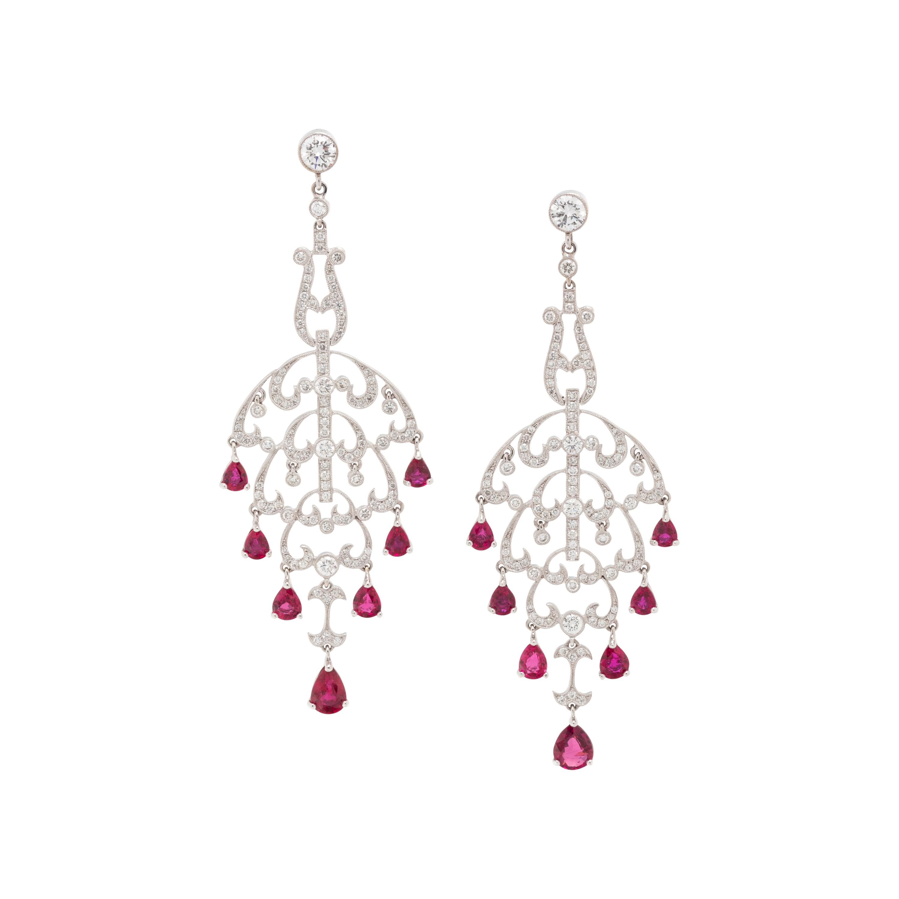 RUBY AND DIAMOND EARRINGS