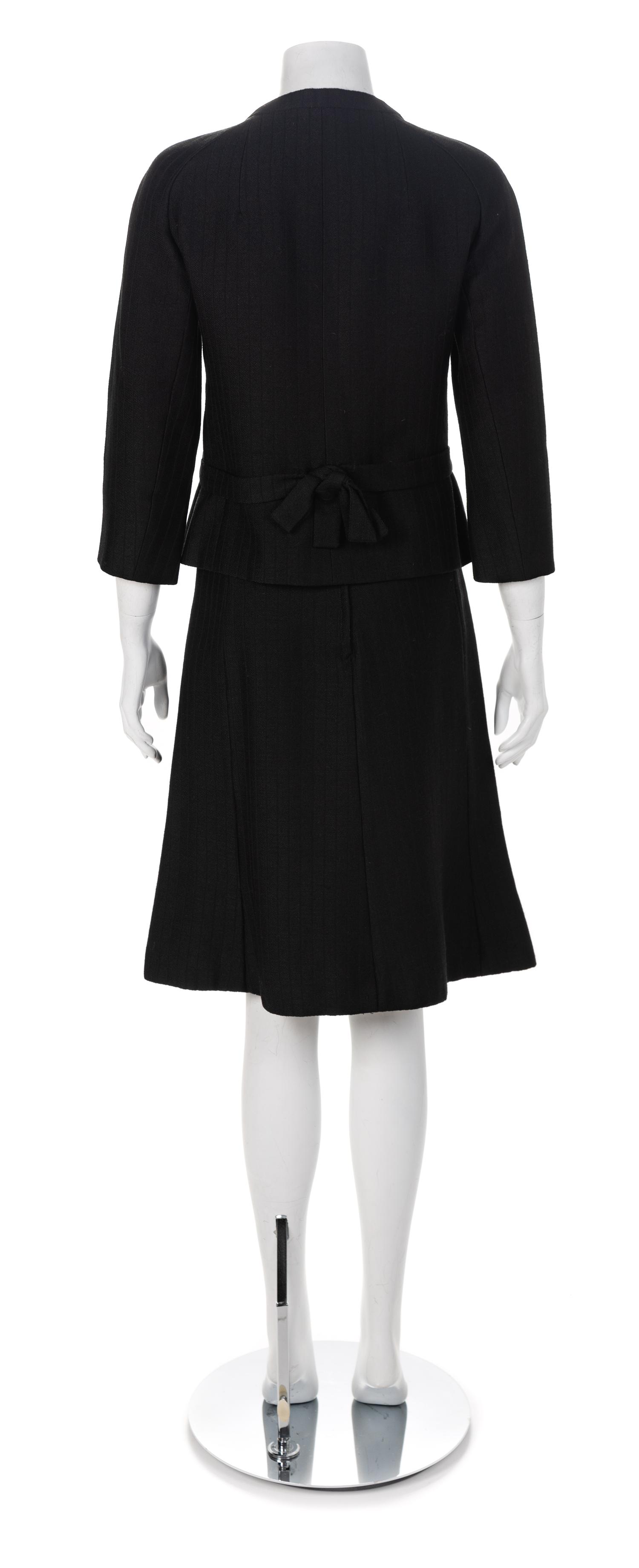 Returned to Owner Christian Dior Black Jacket and Skirt, 1950s No size label