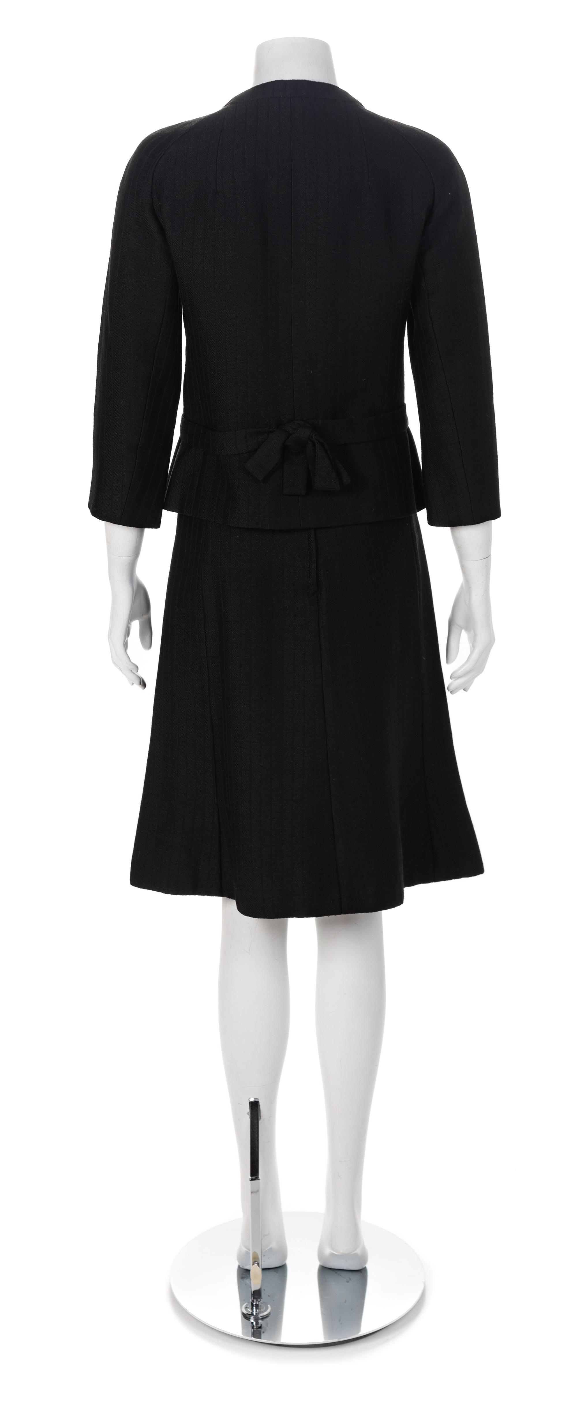 Returned to Owner Christian Dior Black Jacket and Skirt, 1950s No size label