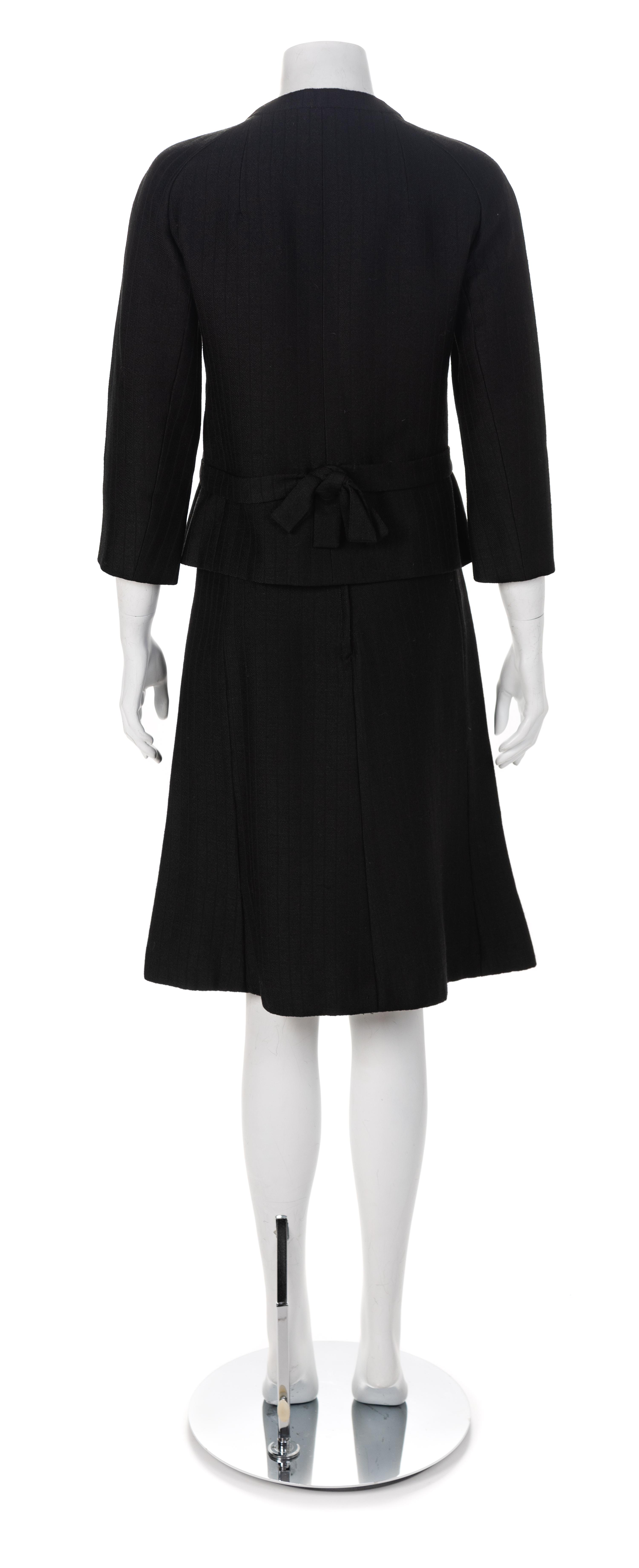 Returned to Owner Christian Dior Black Jacket and Skirt, 1950s No size label