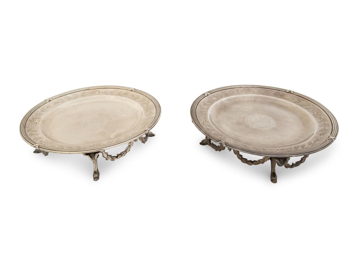 A Pair of Neoclassical Style French Silver Tazzas — Unknown Maker, Early 20th Century