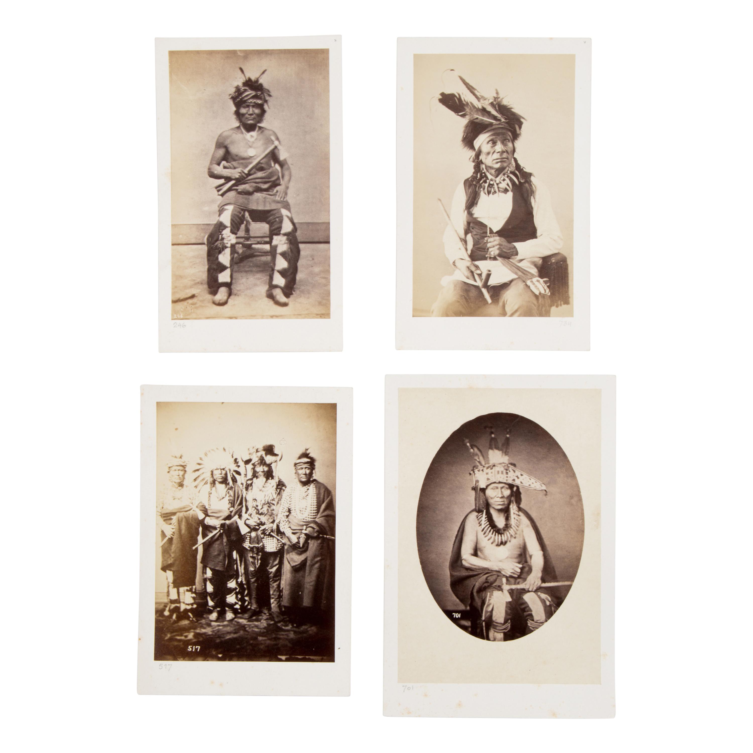Portraits of Sac and Fox, Iowa, Ponca, and Sioux Leaders by Gurnsey, McClees, and Shindler