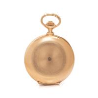 P. MOSER, 14K YELLOW GOLD HUNTER CASE POCKET WATCH