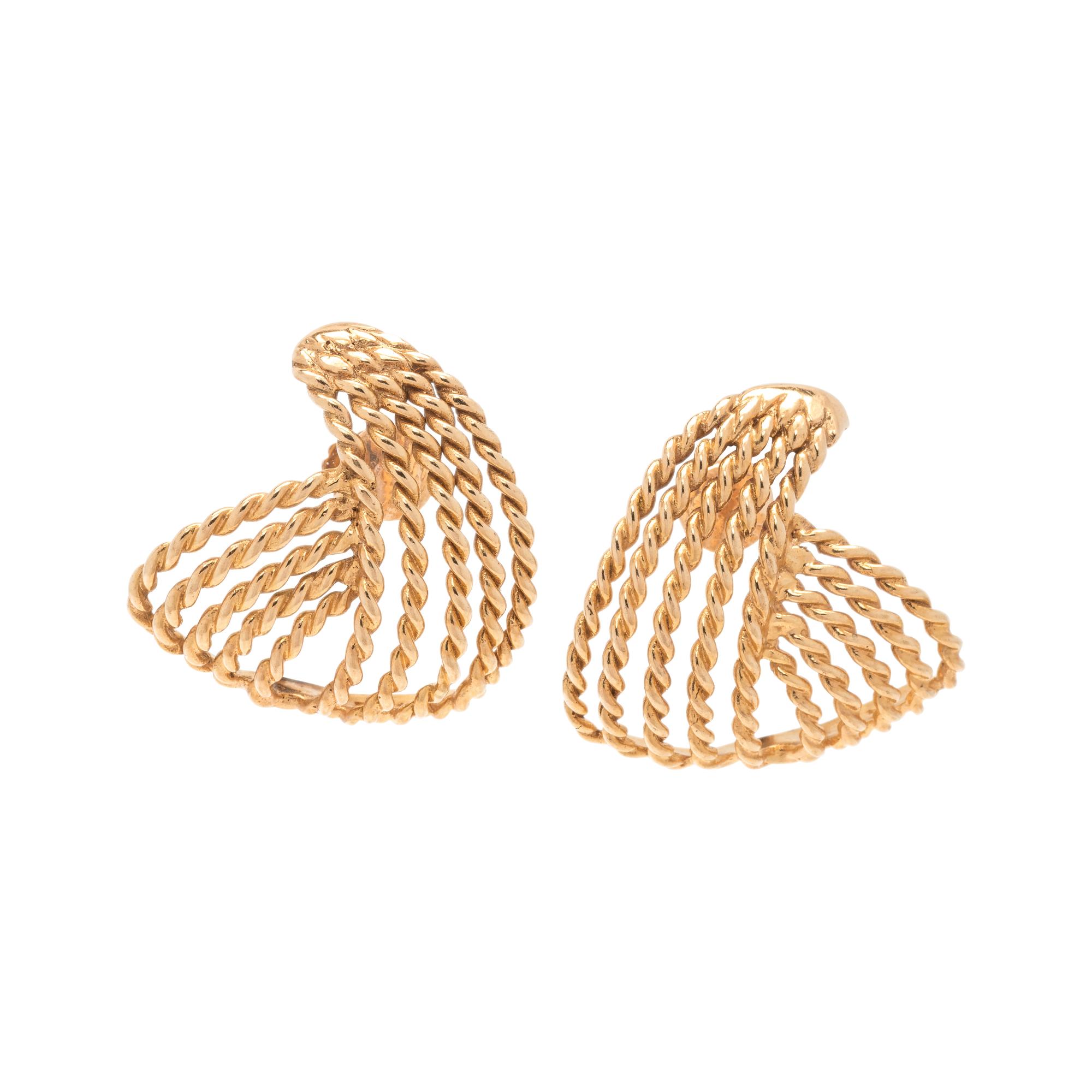 YELLOW GOLD EARCLIPS