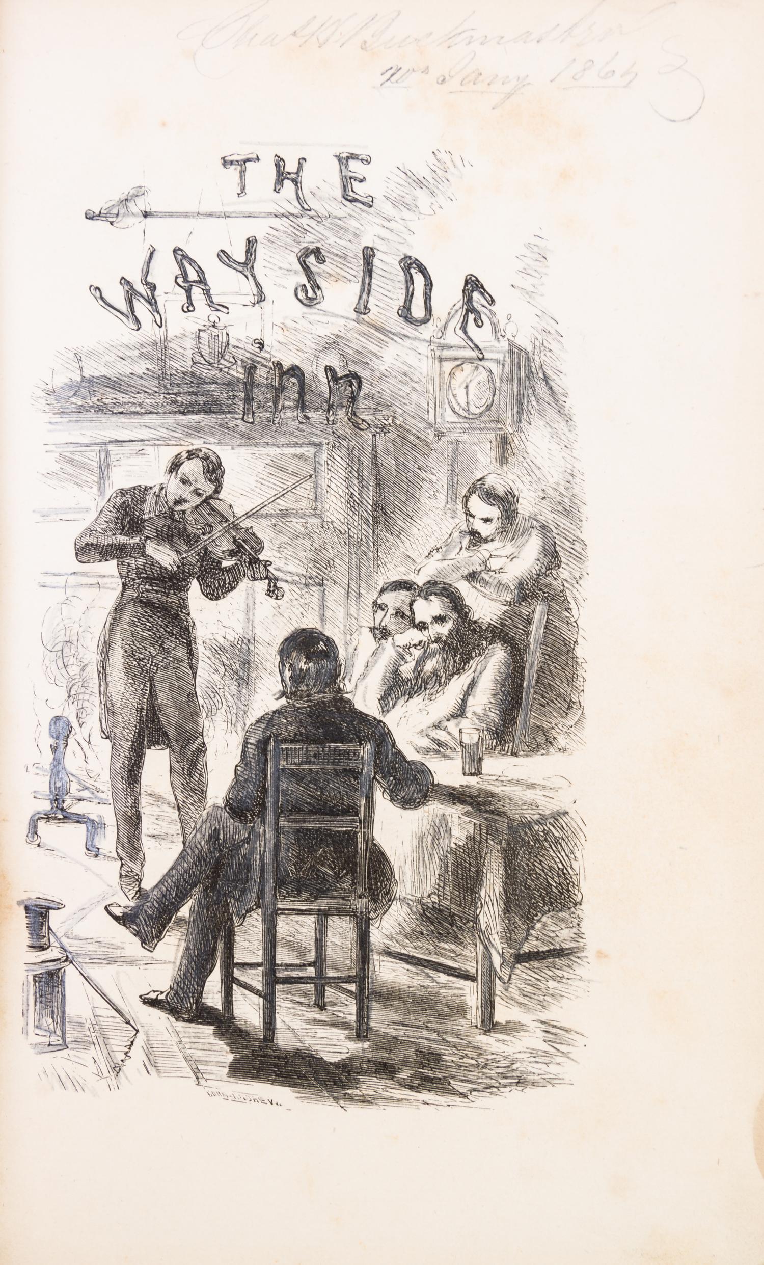 LONGFELLOW, HENRY WADSWORTH. Tales of a Wayside Inn. Boston, 1863. First edition, first state.
