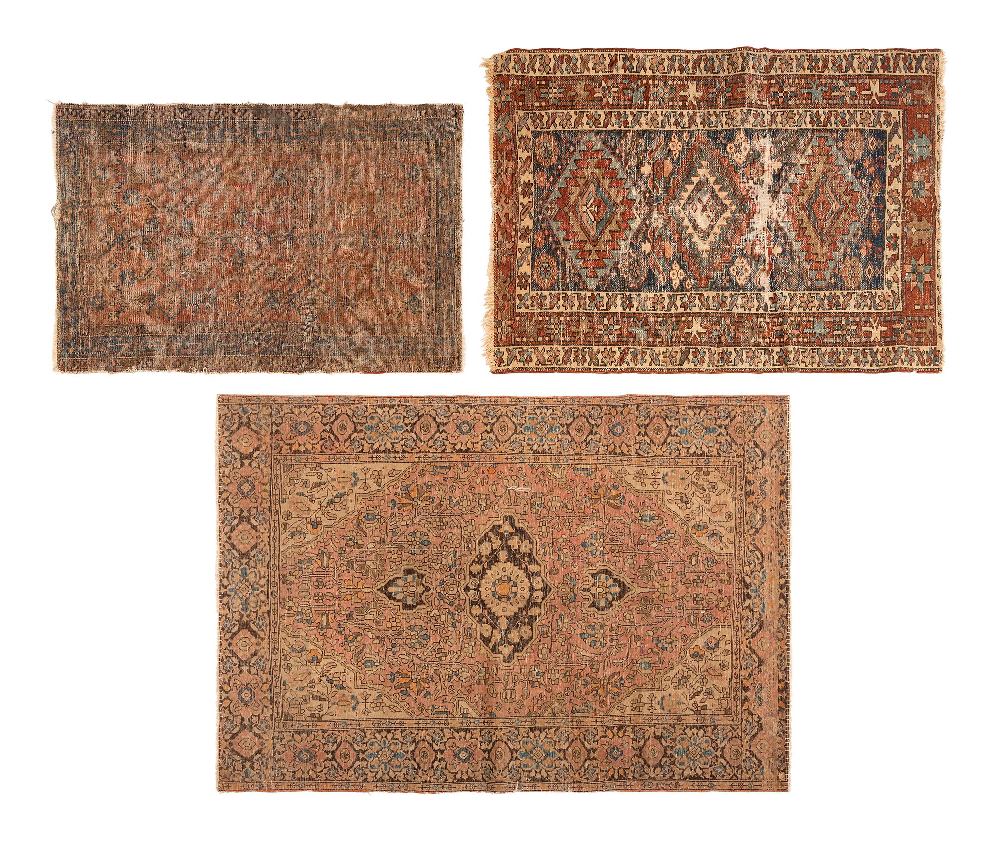 Three Persian Wool Area Rugs