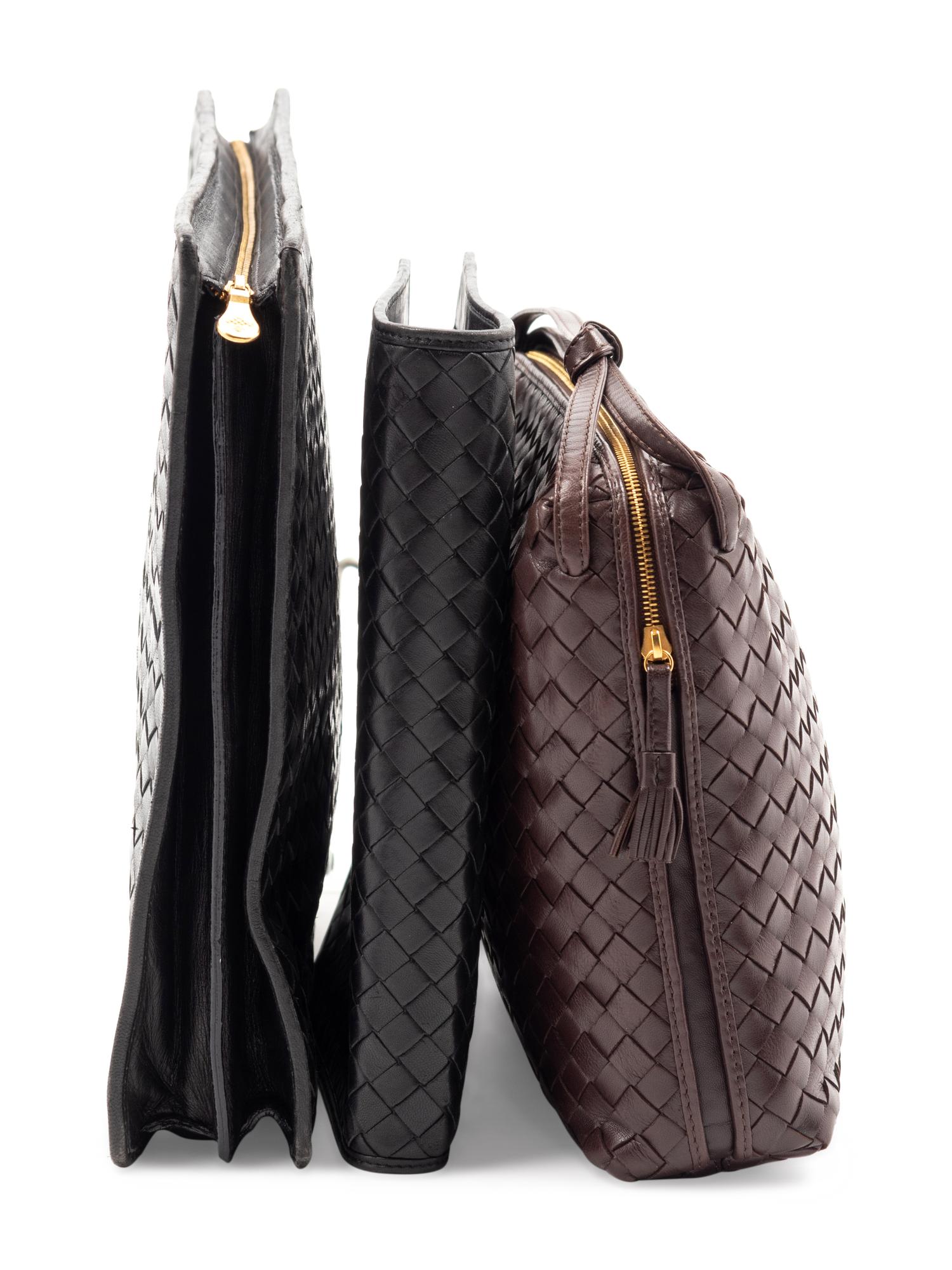 Three Bottega Veneta Intrecciato Bags, 1980-2000s