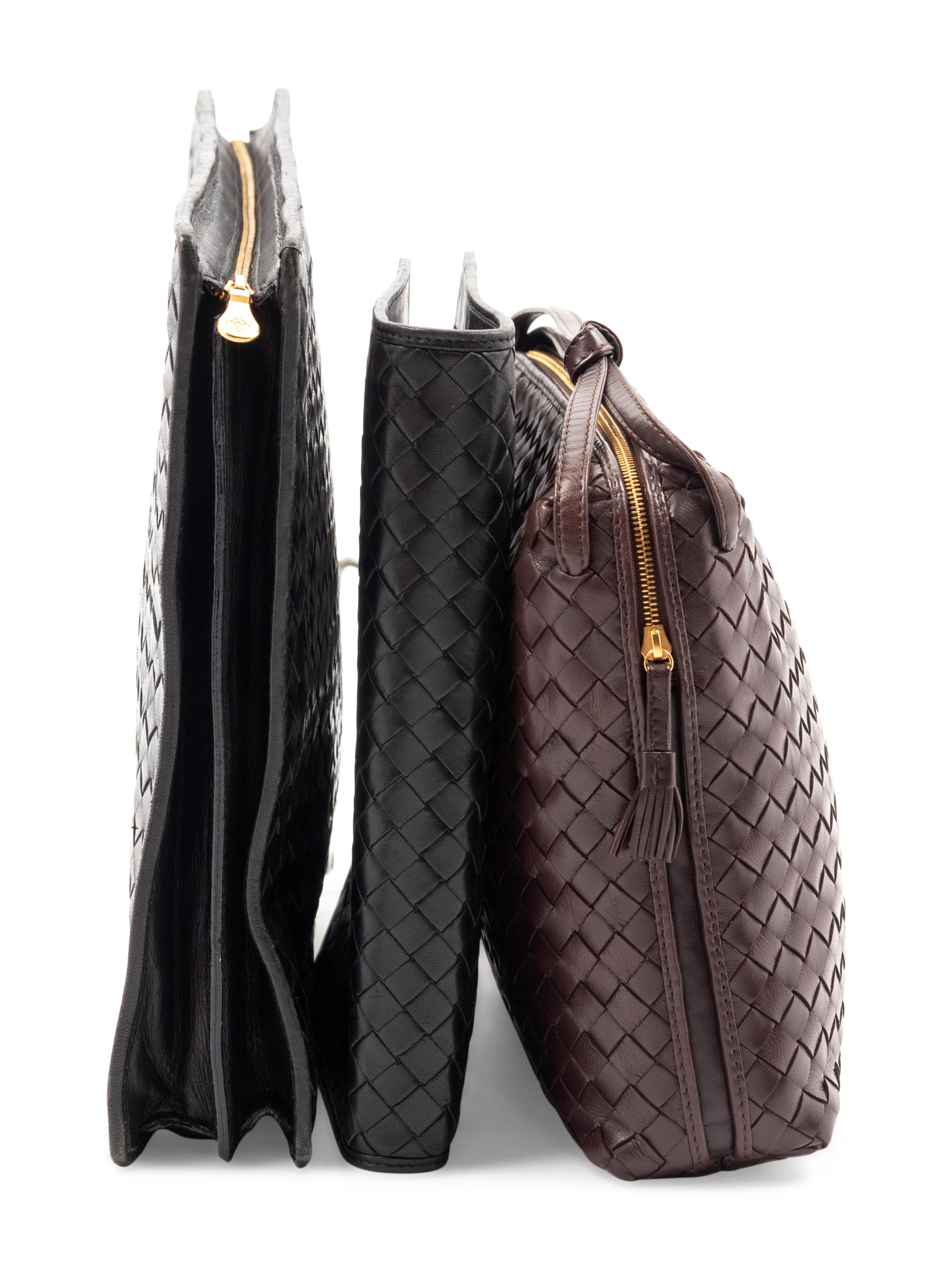 Three Bottega Veneta Intrecciato Bags, 1980-2000s