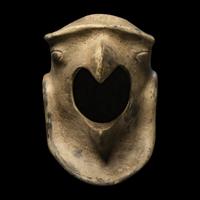An Aztec Carved Wood Helmet of the Eagle Warrior