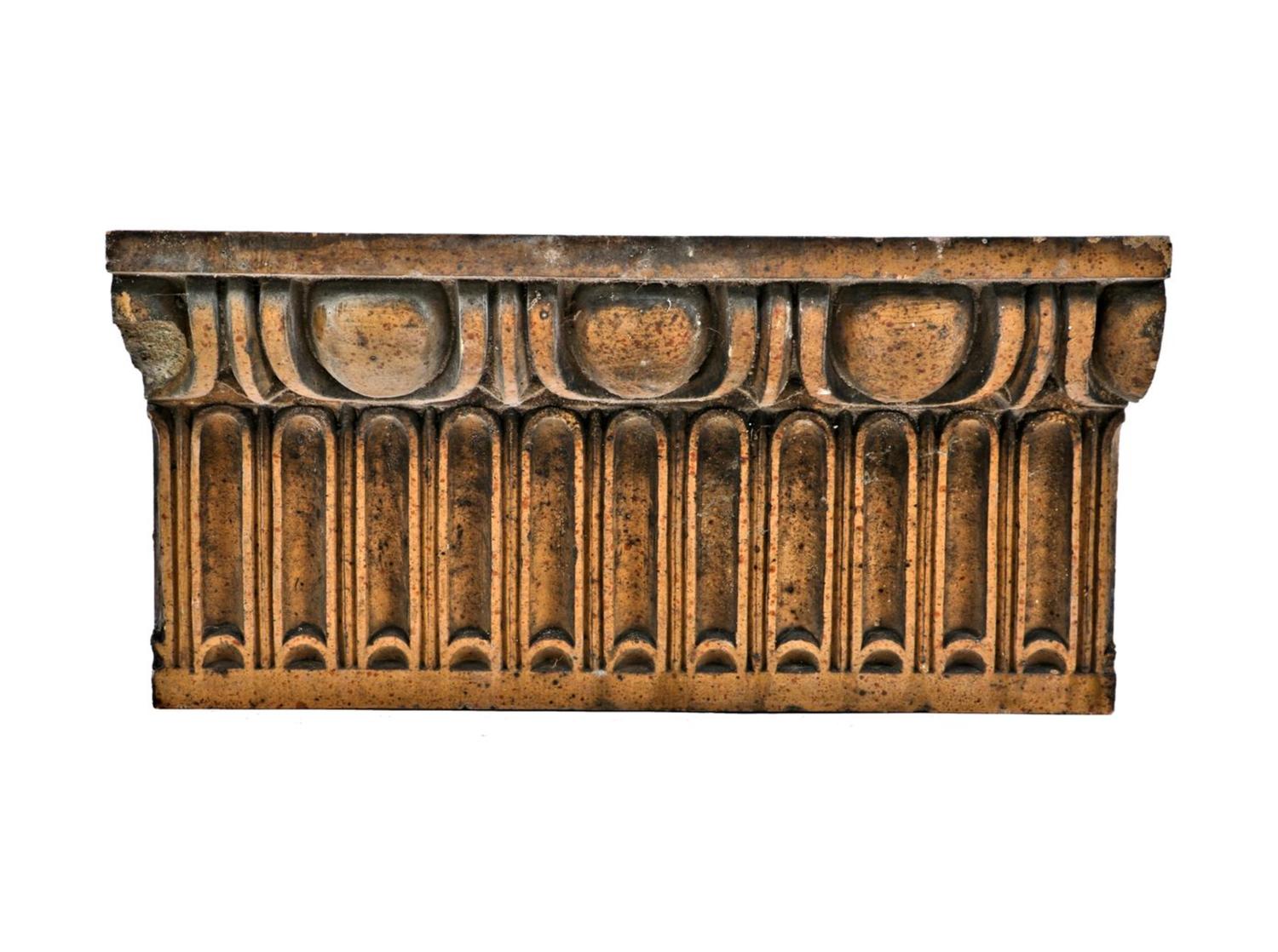 Two Cornice Stringer Course Panels from St. Boniface School in Chicago, Illinois