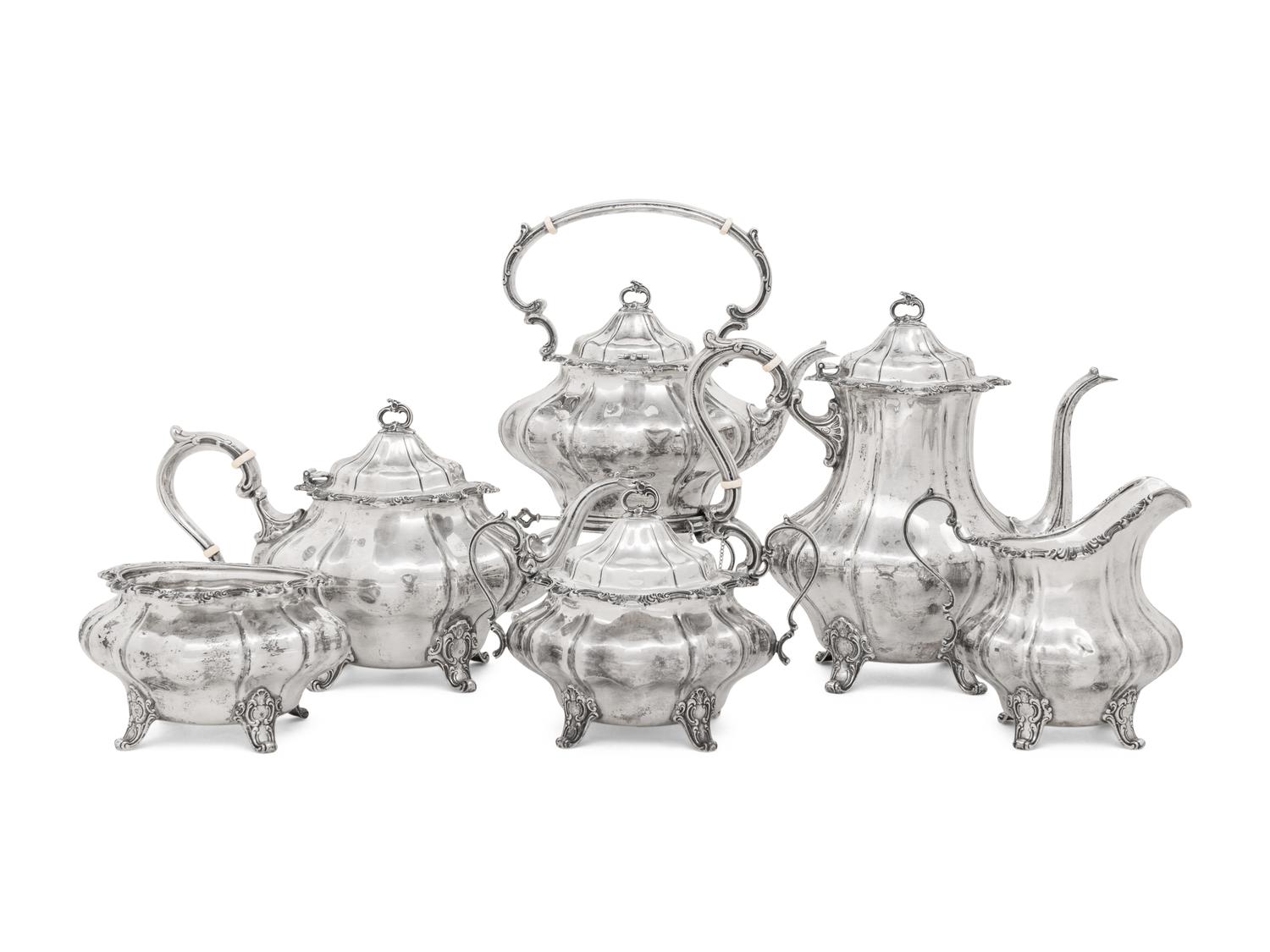 An American Silver Six-Piece Tea and Coffee Service