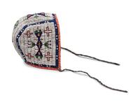 Sioux Child's Beaded Hide Bonnet