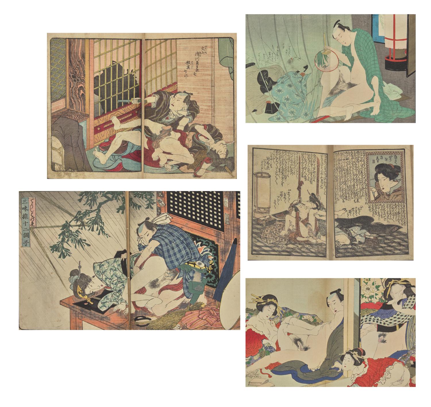 Ten Japanese Shunga Albums, 19th to First Half 20th century