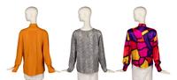 Three Designer Blouses by Gianfranco Ferré , Yves Saint Laurent, and Thierry Mugler, 1980-90s