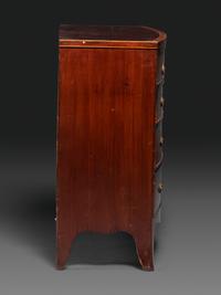 A Federal Figured and Banded Mahogany Bowfront Chest of Drawers