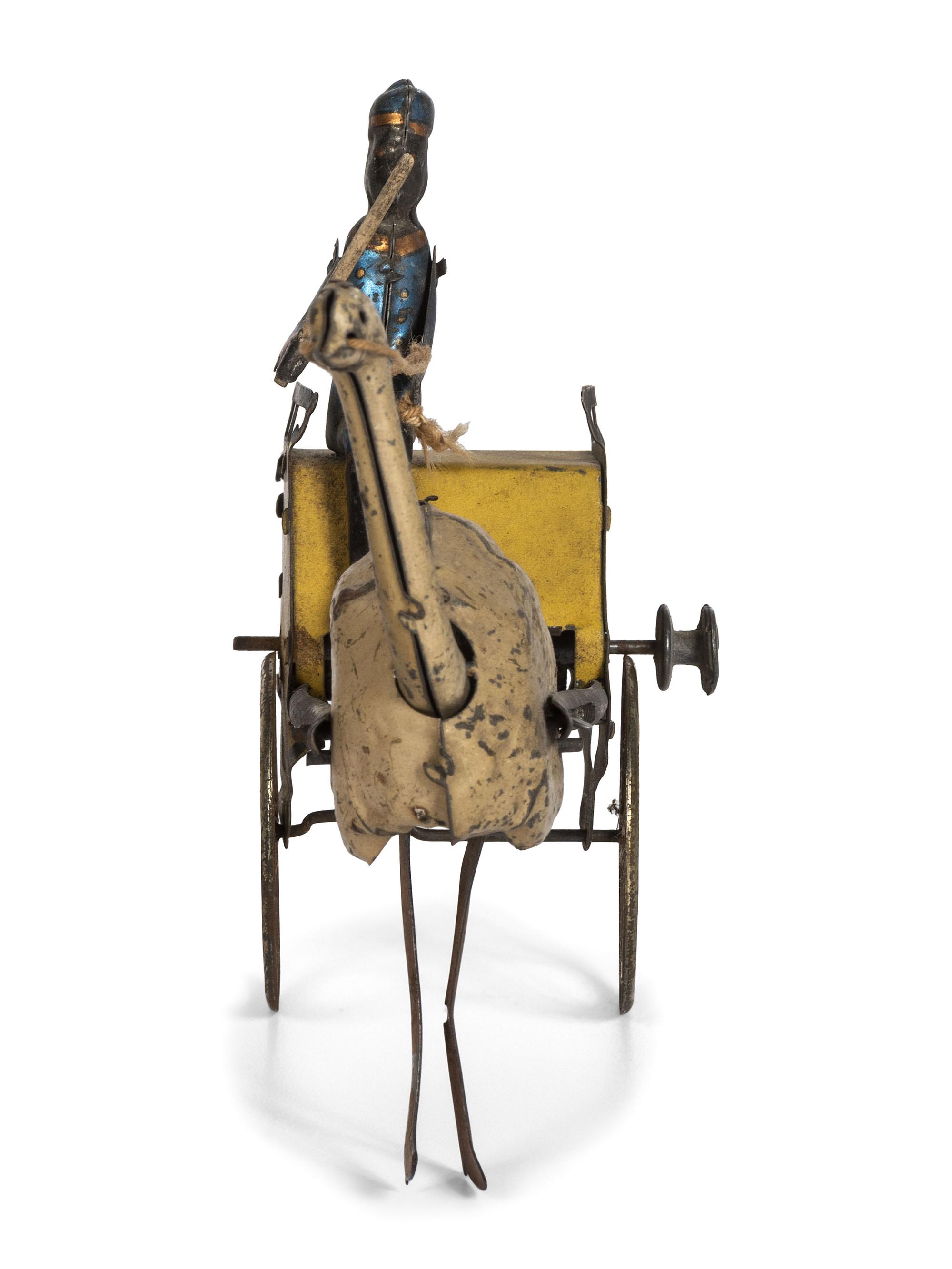 A Lehmann 'Kamerun' Tin Lithograph Ostrich Cart Toy