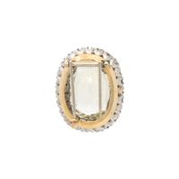 YELLOW SAPPHIRE AND DIAMOND BROOCH