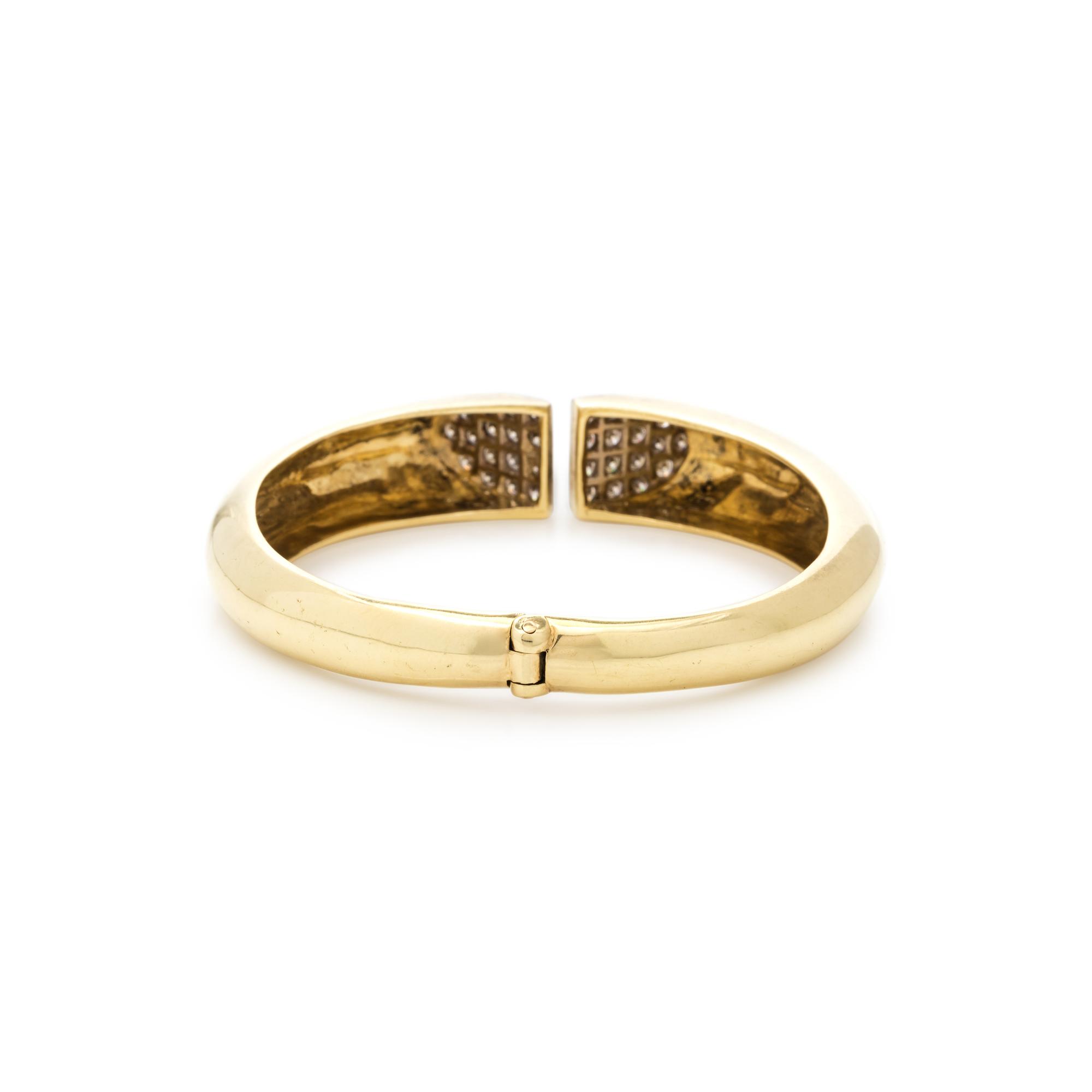 YELLOW GOLD AND DIAMOND CUFF BRACELET