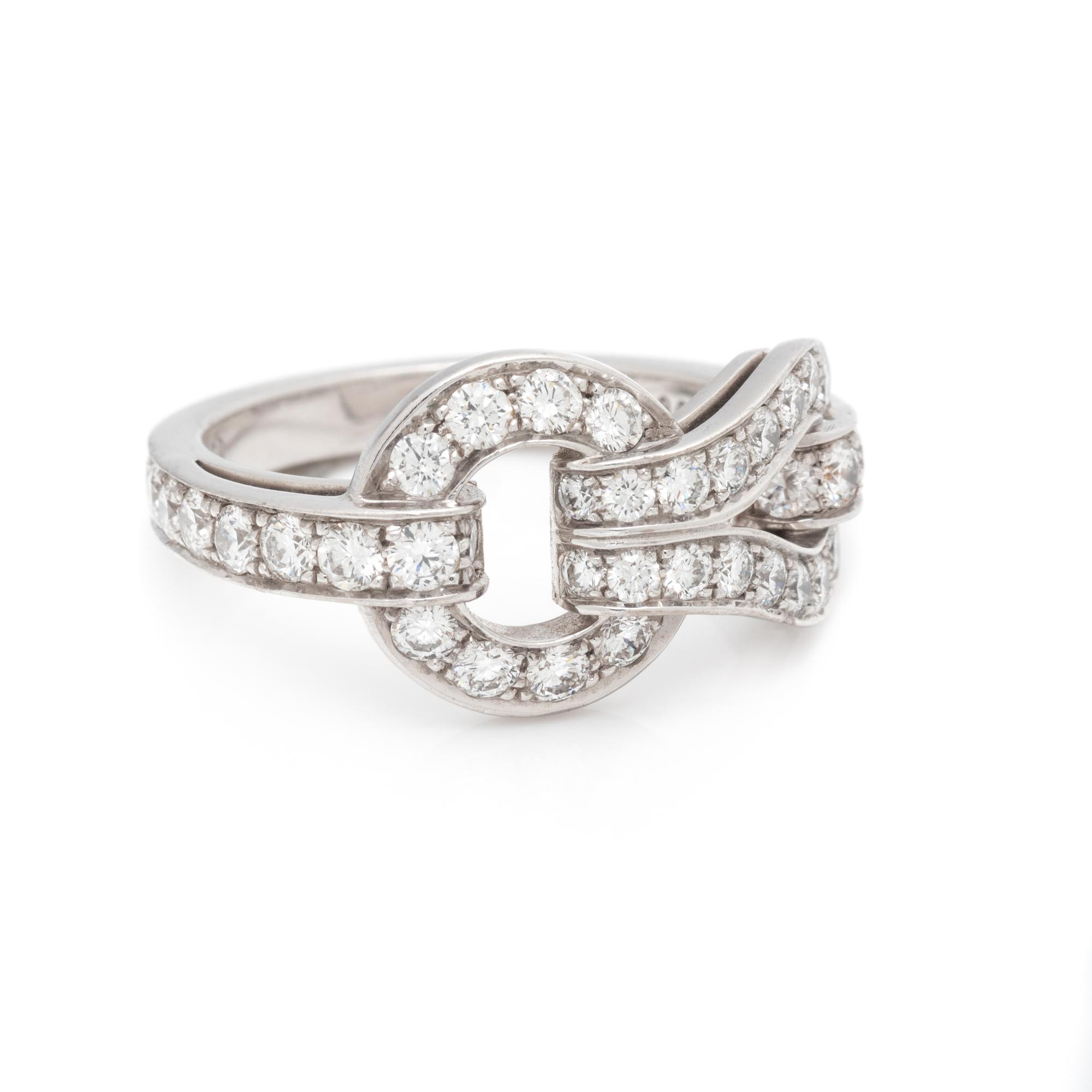 CARTIER, DIAMOND 'AGRAFE' RING