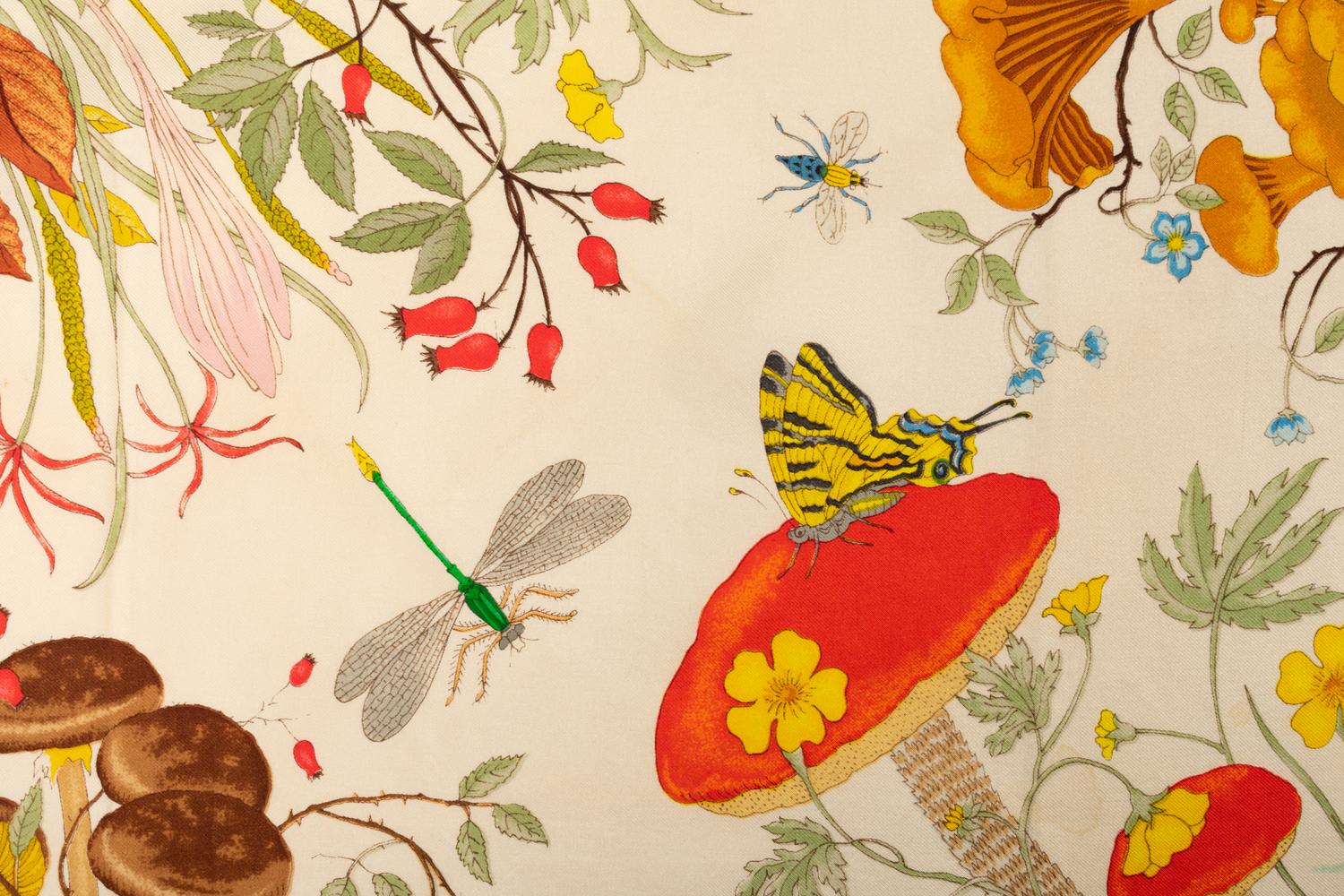 Three Designer Silk Scarves: One Gucci, One Louis Vuitton, and One Hermès