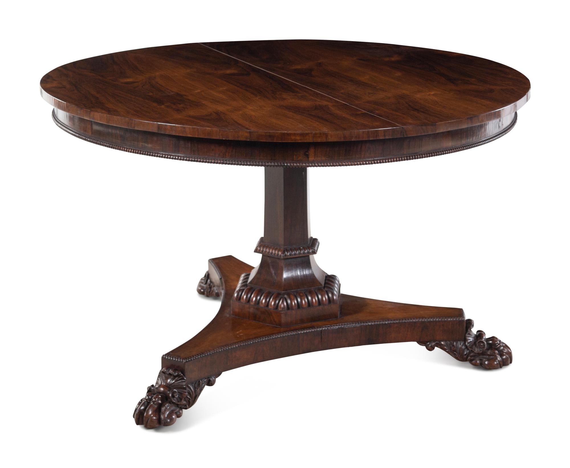 A William IV Rosewood and Mahogany Tilt-Top Breakfast Table Attributed to Gillows of Lancaster