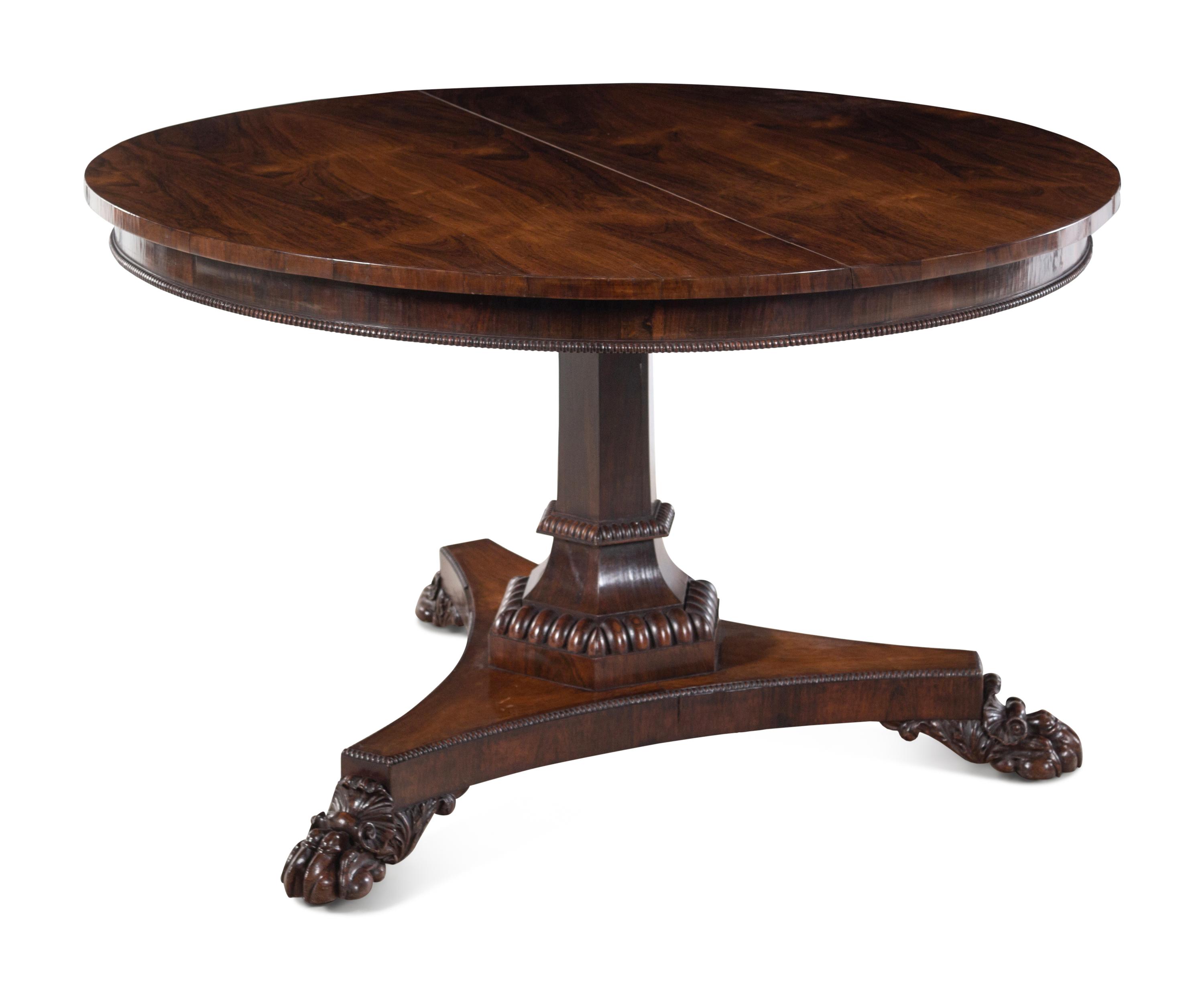 A William IV Rosewood and Mahogany Tilt-Top Breakfast Table Attributed to Gillows of Lancaster