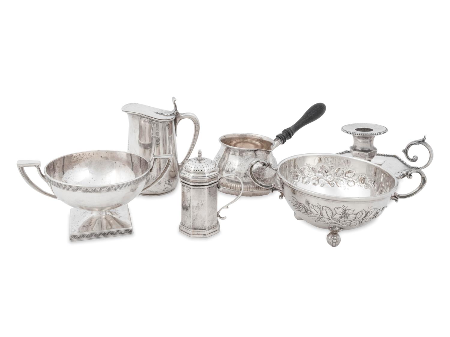 Seven American Silver Table Articles