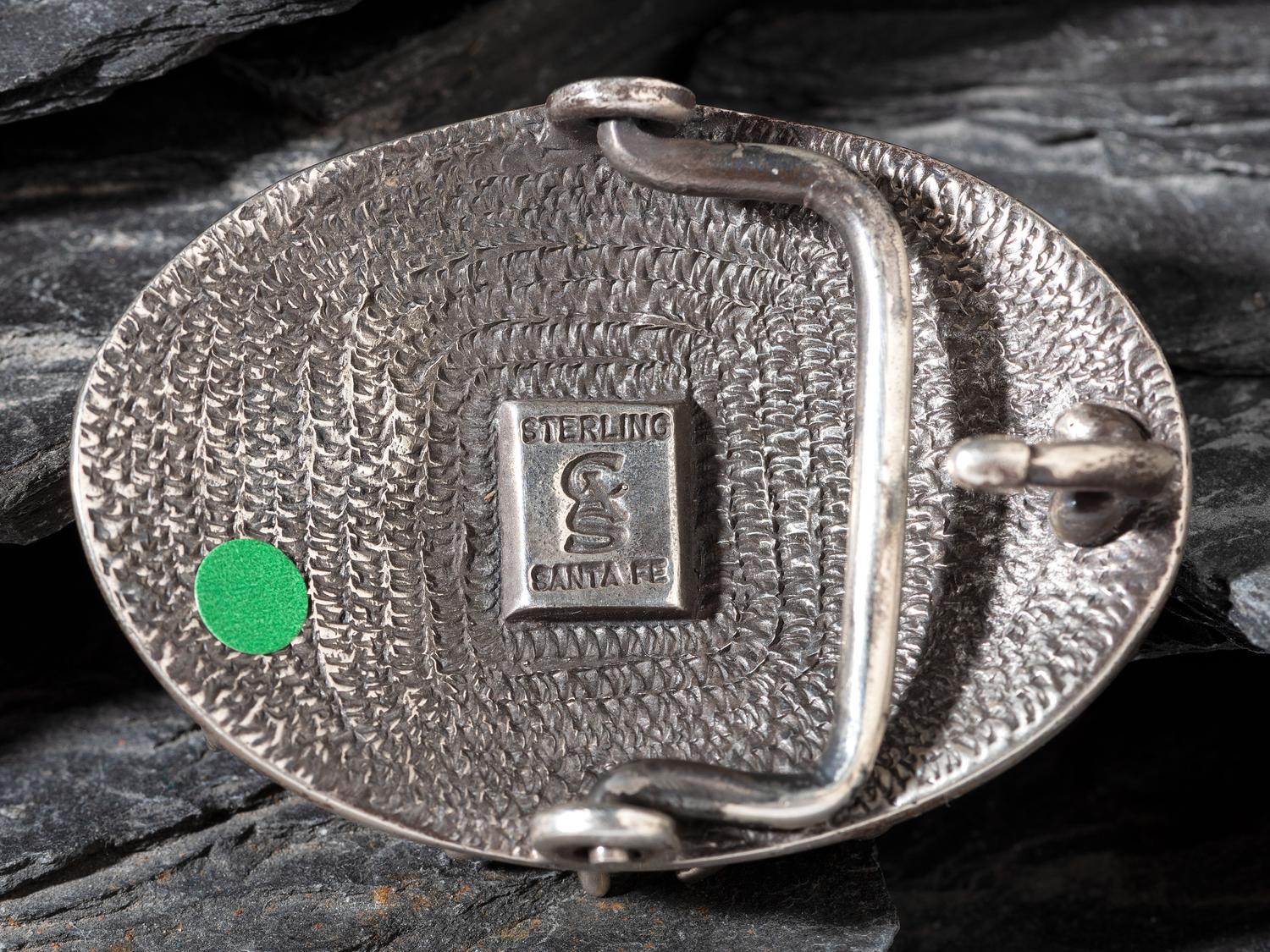 Spiked Sterling Silver Belt Buckle