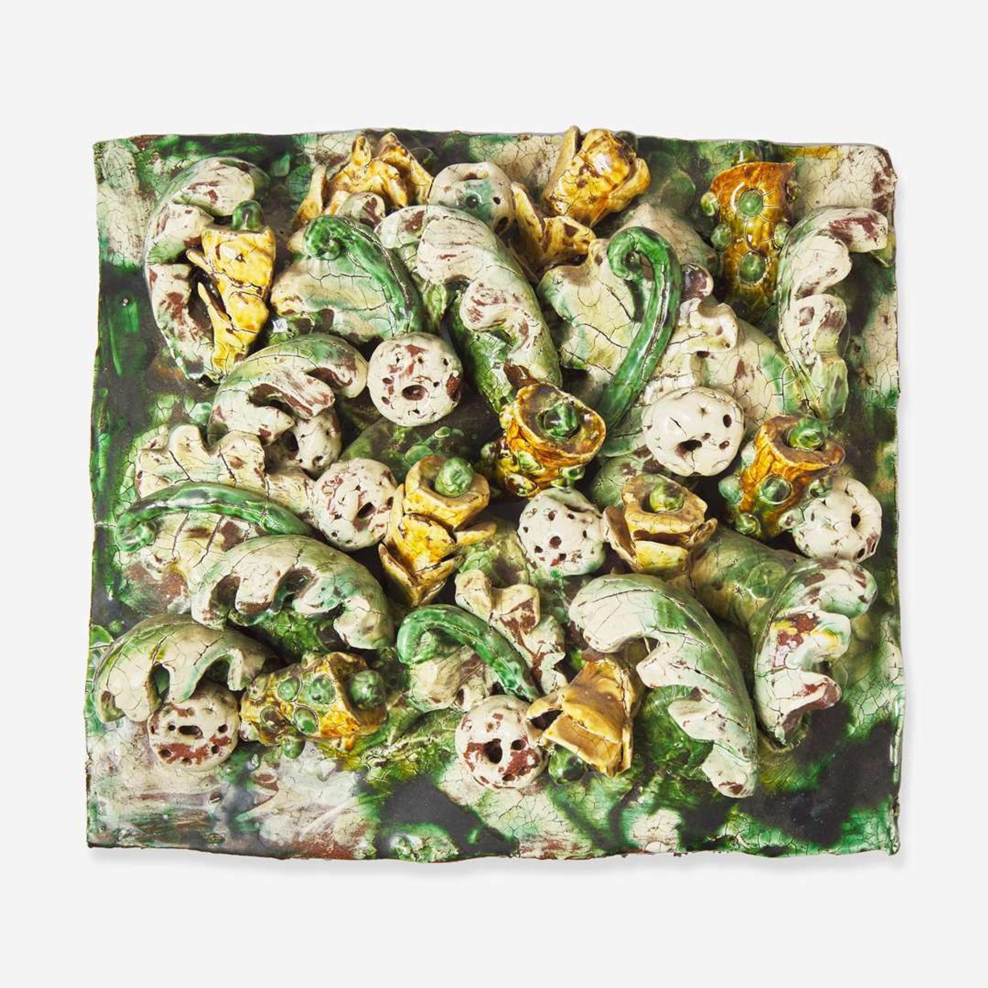 Annabeth Rosen (American, b. 1957) Hand-built Ceramic Plaque, USA, 1996