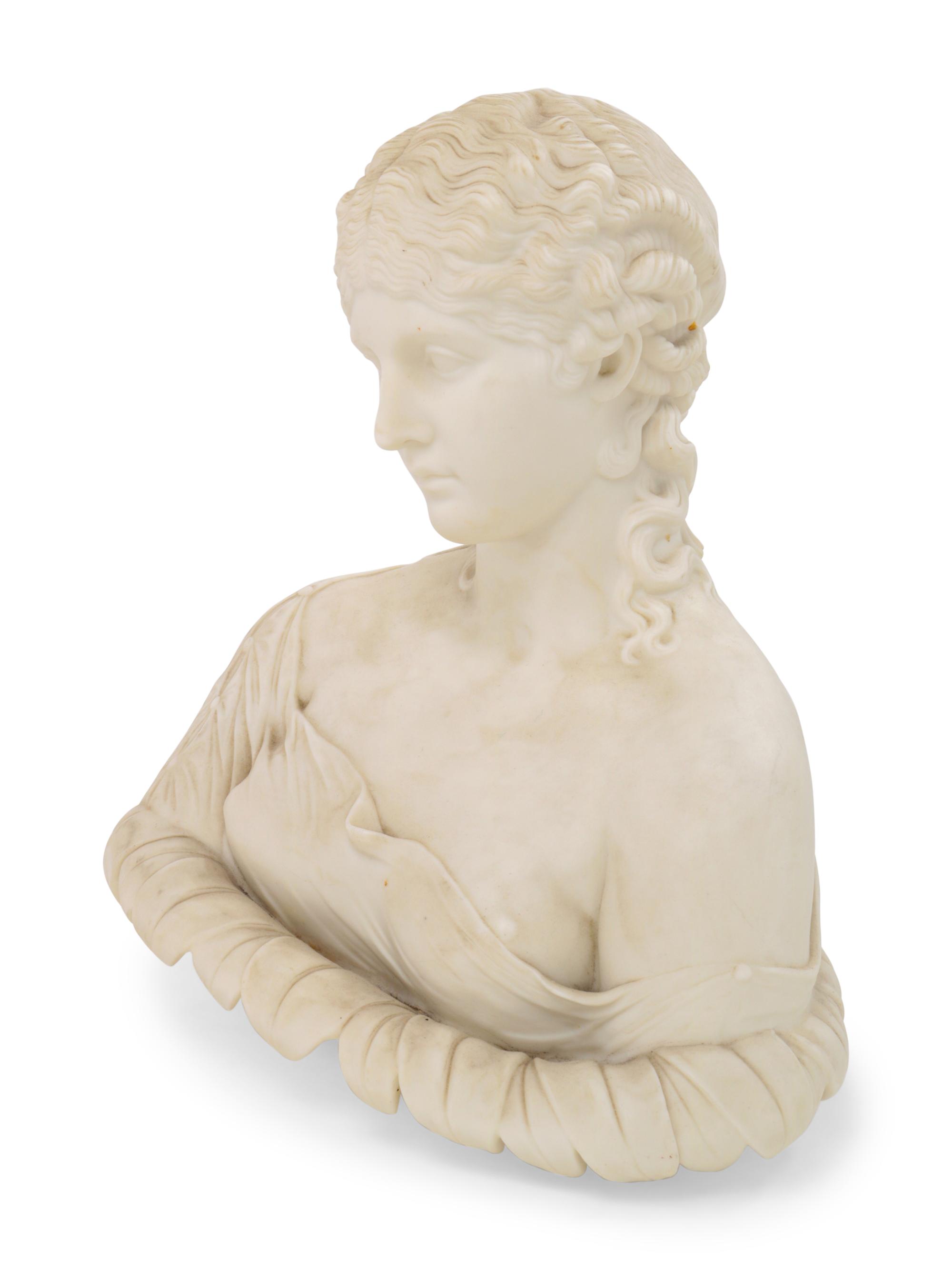 An Italian Parian Ware Bust of Clytie
