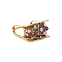 YELLOW GOLD, RUBY AND DIAMOND RING